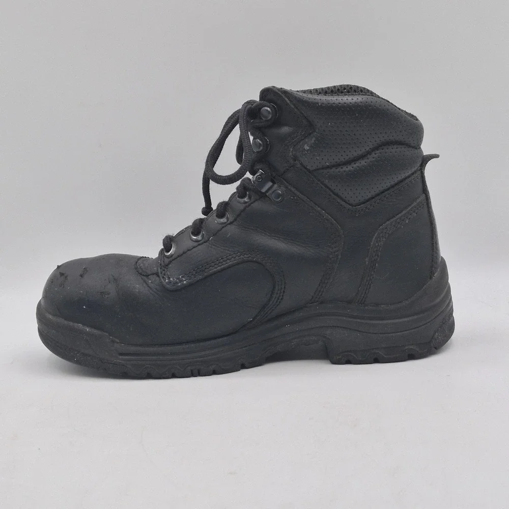 Timberland PRO Titan Work‎ Boots Womens Size 7 Black Leather Ankle Safety Toe